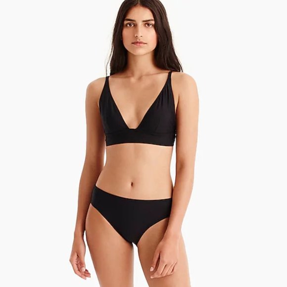 Gently used Jcrew French bikini plunge top in XXS - Picture 1 of 6